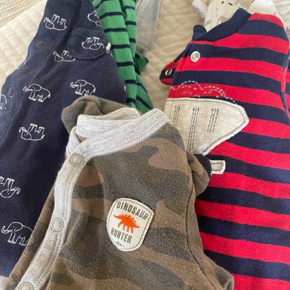 BABY BOY 3 MONTHS/3-6 MONTHS ONE PIECE OUTFIT/ PJ BUNDLE